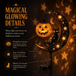 Solar Halloween Black Cat Garden Stake Light, Pumpkin Moon Yard Decor，#A | Solar-Powered Halloween Garden Stake with Glowing Pumpkin, Black Cat and Moon Design Festive Outdoor Yard Lawn Pathway Decor