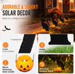 Fumete 4 Set Halloween Solar Pumpkin Cat Pathway Light, Outdoor Stake Decor | Halloween Black Cat Yard Stakes, Pumpkin Pathway Candles Lights, Wire Free Waterproof, Garden Patio Yard Lawn Outdoor Decor