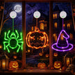 LOLStar Halloween Window Lights, 3 Pack Pumpkin, Spider, Witch Hat Lights | Halloween Decoration Lights, 2026 Upgraded Dyed Design, 8 Flashing Modes, Timer, Battery Operated, Suction Cup, Indoor Lights