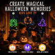 LOLStar Halloween Window Lights, 3 Pack Pumpkin, Spider, Witch Hat Lights | Halloween Decoration Lights, 2026 Upgraded Dyed Design, 8 Flashing Modes, Timer, Battery Operated, Suction Cup, Indoor Lights