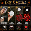 LOLStar Acorn Maple Leaves Pumpkin Thanksgiving Lights, 3 Pack Rechargeable | USB Rechargeable Thanksgiving Lights, Fall Lights with Suction Cups, 8 Flashing Mode and Timer, Autumn Decorations