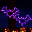 Halloween Window Lights, 2 Pack LED Waterproof Timer Indoor Decor | Purple Metal Bat Shapes, 8 Lighting Modes, 6H Timer, Waterproof, Adhesive Hooks, Batteries Not Included, for Windows