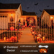JMEXSUSS 300LED Orange Halloween Curtain Lights with Remote