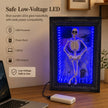 💀Dancing Skeleton Infinity Mirror Frame | Stunning Depth LED Decor, Perfect Halloween Gift For Gothic Style Fans