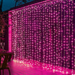 Dazzle Bright 300 LED Curtain Lights, Plug in Fairy Curtain Lights for Bedroom, Christmas Hanging String Lights Outdoor for Window Backdrop Wall Wedding Patio Indoor Dorm Party Decor, Warm White