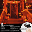 LAMPHOME 165ft Halloween Lights, 500 LED Transparent Wire Fairy Starry String Light Plug in, 16Lighting Modes for Indoor Outdoor Xmas Tree Wedding Party Decoration