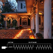 LAMPHOME 165ft Halloween Lights, 500 LED Transparent Wire Fairy Starry String Light Plug in, 16Lighting Modes for Indoor Outdoor Xmas Tree Wedding Party Decoration