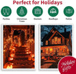 LAMPHOME 165ft Halloween Lights, 500 LED Transparent Wire Fairy Starry String Light Plug in, 16Lighting Modes for Indoor Outdoor Xmas Tree Wedding Party Decoration