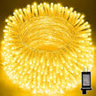 LAMPHOME 165ft Halloween Lights, 500 LED Transparent Wire Fairy Starry String Light Plug in, 16Lighting Modes for Indoor Outdoor Xmas Tree Wedding Party Decoration