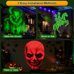12-in-1 Halloween Projector Lights, Outdoor Dynamic Halloween Projector | with Motion Effects, Clown Skeleton Spider Pumpkin Patterns, Holiday Projection Light for Yard Wall Window Garage Decorations